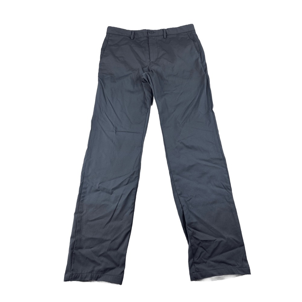 Theory Chino Pants Men 30 Black Classic USA Made Flat Front Straight Business